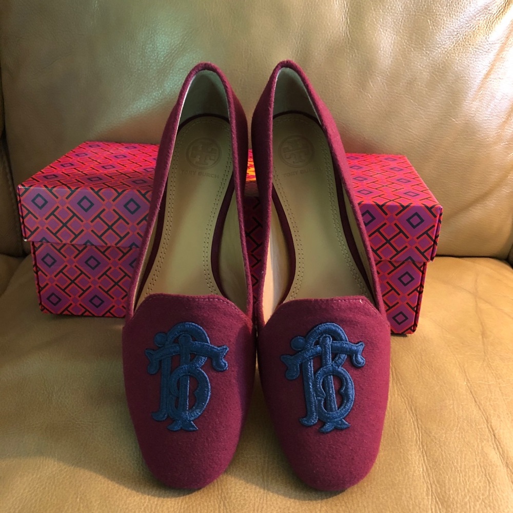 Tory Burch Antonia Loafer - Imperial Garnet & Navy